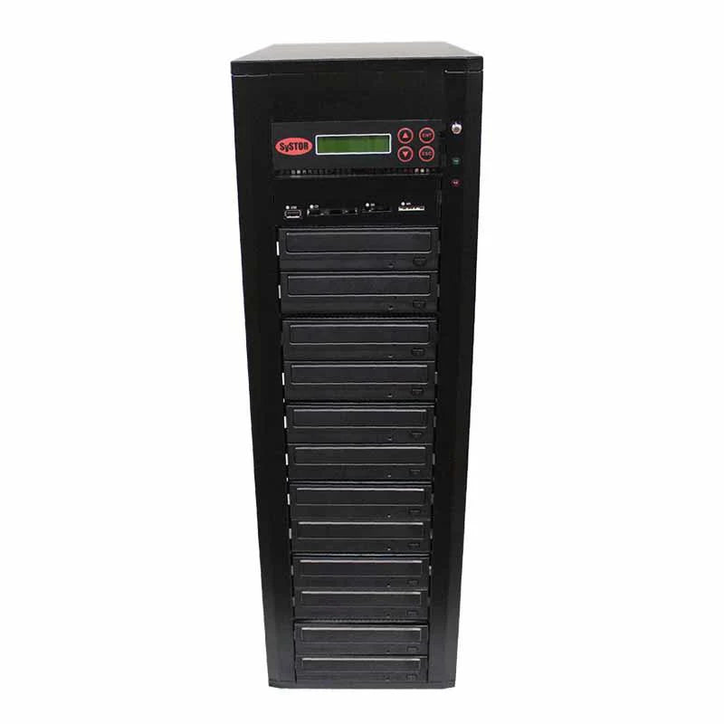 Systor Multi Media Center - Flash Memory Drive (USB/SD/CF/MS/MMC) to Disc Backup + 1 to 11 SATA Blu-Ray Duplicator - BD-MBC-11